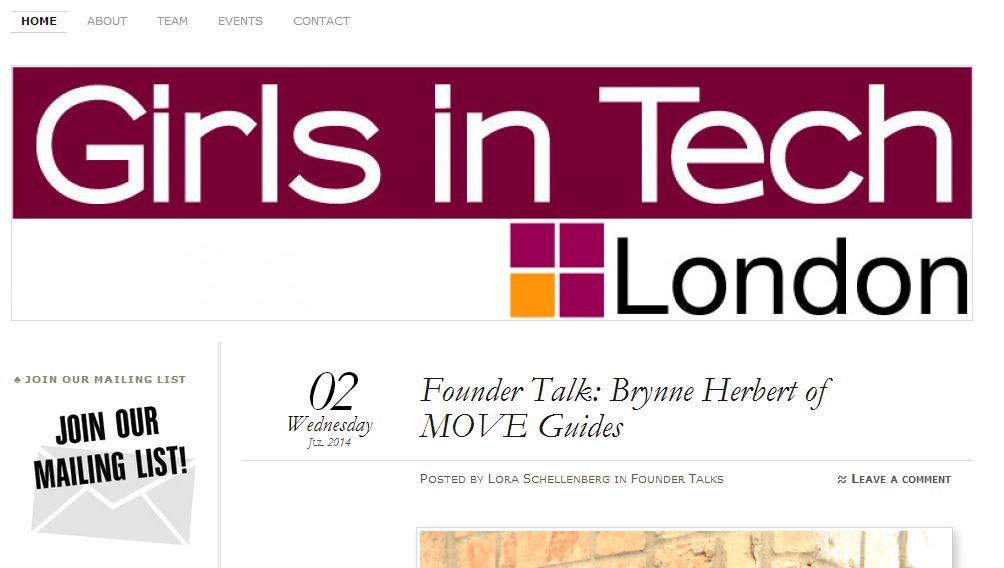 Girls in Tech London- top tech scene blogs in London
