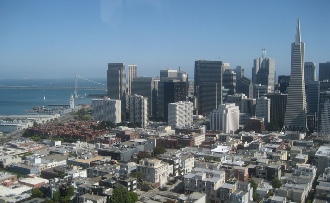City skyline view of San Francisco 