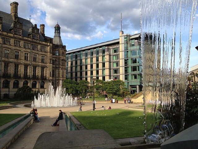 Sheffield city fountain park
